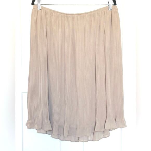 Alfred Angelo Pleated Skirt Size 18 Champagne / Light Tan - Picture 1 of 5
